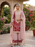 Designer Top, Pant & Dupatta in Heavy Faux Georgette with Chain Stitch Embroidery Sequence & Bead Work | SRK-5354