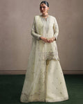 Designer Natural Crepe Silk Multi Needle Sequin Embroidered Top Sharara Palazzo & Organza Dupatta Set