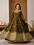 Designer Anarkali Suit in Heavy NC Vichitra Silk with 5mm Sequence & Embroidery Work