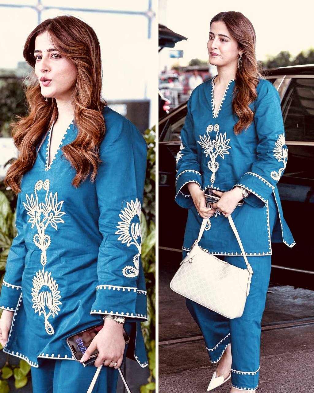 Designer Pure Rayon Embroidered 2-Piece Co-Ord Set