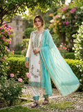GMY Silk Sequin & Moti Embroidered Straight Pant Suit — Festive Wear