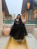 Designer Anarkali Suit in Heavy Vichitra Silk with Sequence & Embroidery Work | ND-5059