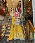 Zahra Women's Georgette Stitched Dhoti Suit In Yellow Colour