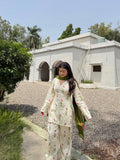 Designer Party Wear Cameric Cotton Fancy Sleeve Top with Farshi Pant and Dupatta