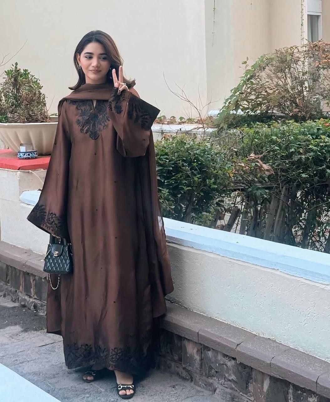 Designer Satin Mul Chanderi Kaftan Dress & Palazzo With Dupatta Set
