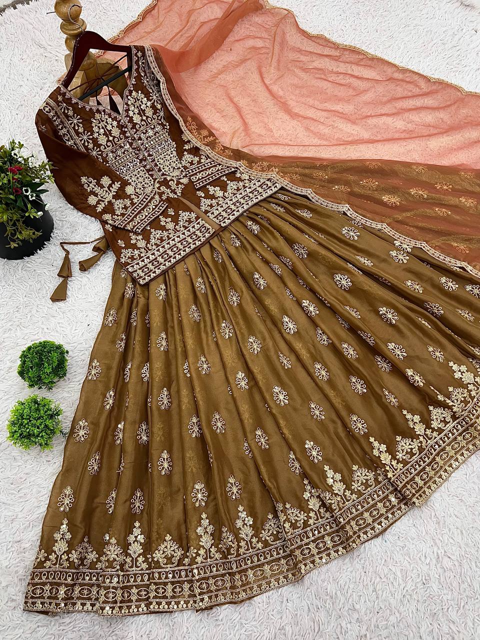 Yellow Embroidered Lehenga Set — Haldi & Mehndi Ceremony Outfit