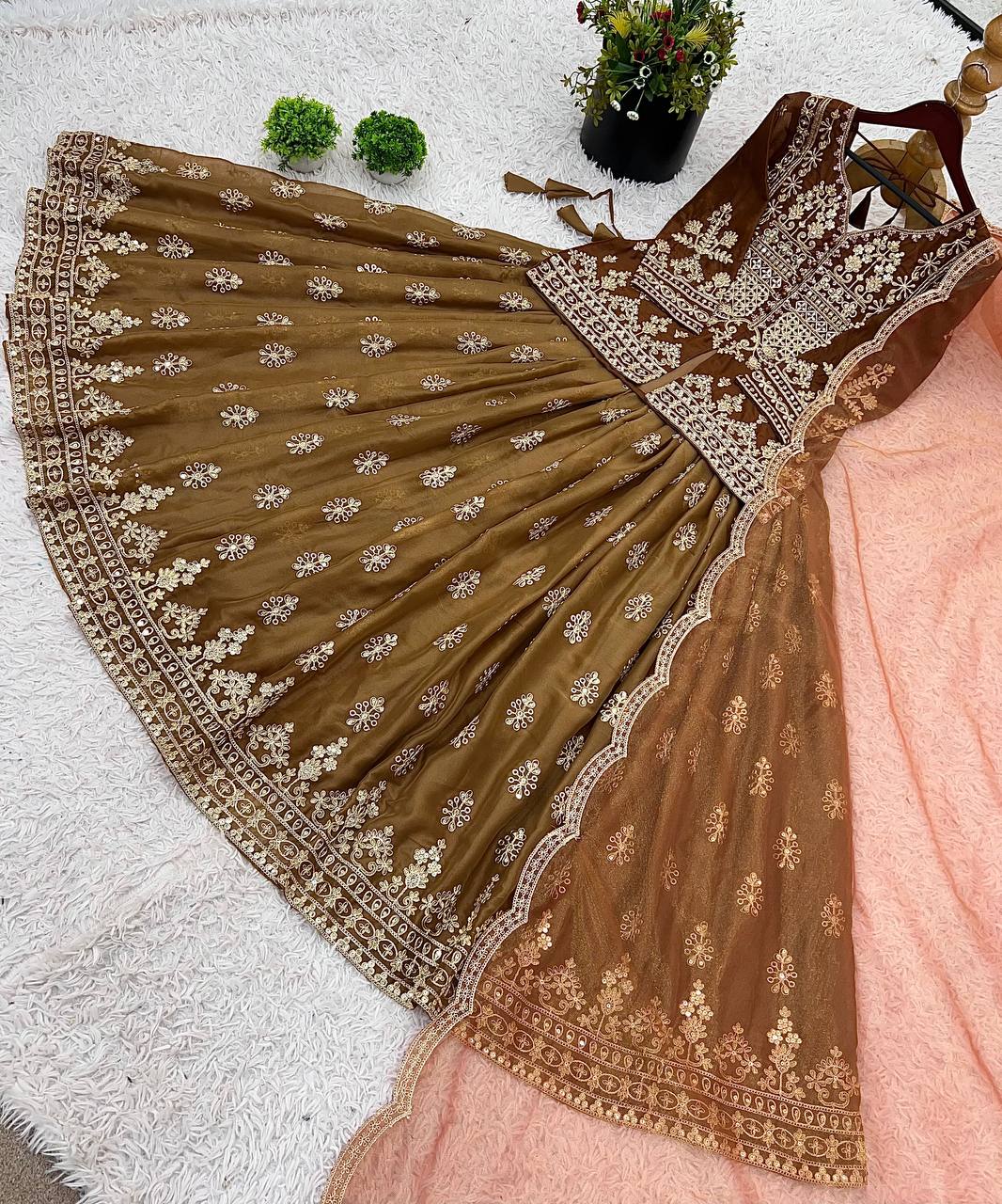 Yellow Embroidered Lehenga Set — Haldi & Mehndi Ceremony Outfit