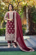 Pure GMY Silk Heavy Embroidery Coding Pant Suit