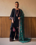 Roman Glass Silk Embroidered Farshi Pant Suit with GMY Silk Dupatta — Fully Stitched 3-Piece